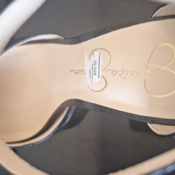 Beautiful  Jessica Simpson Lollah Square Toe Ankle Strap Pumps size 37 1/2M-38 - Picture 3 of 8